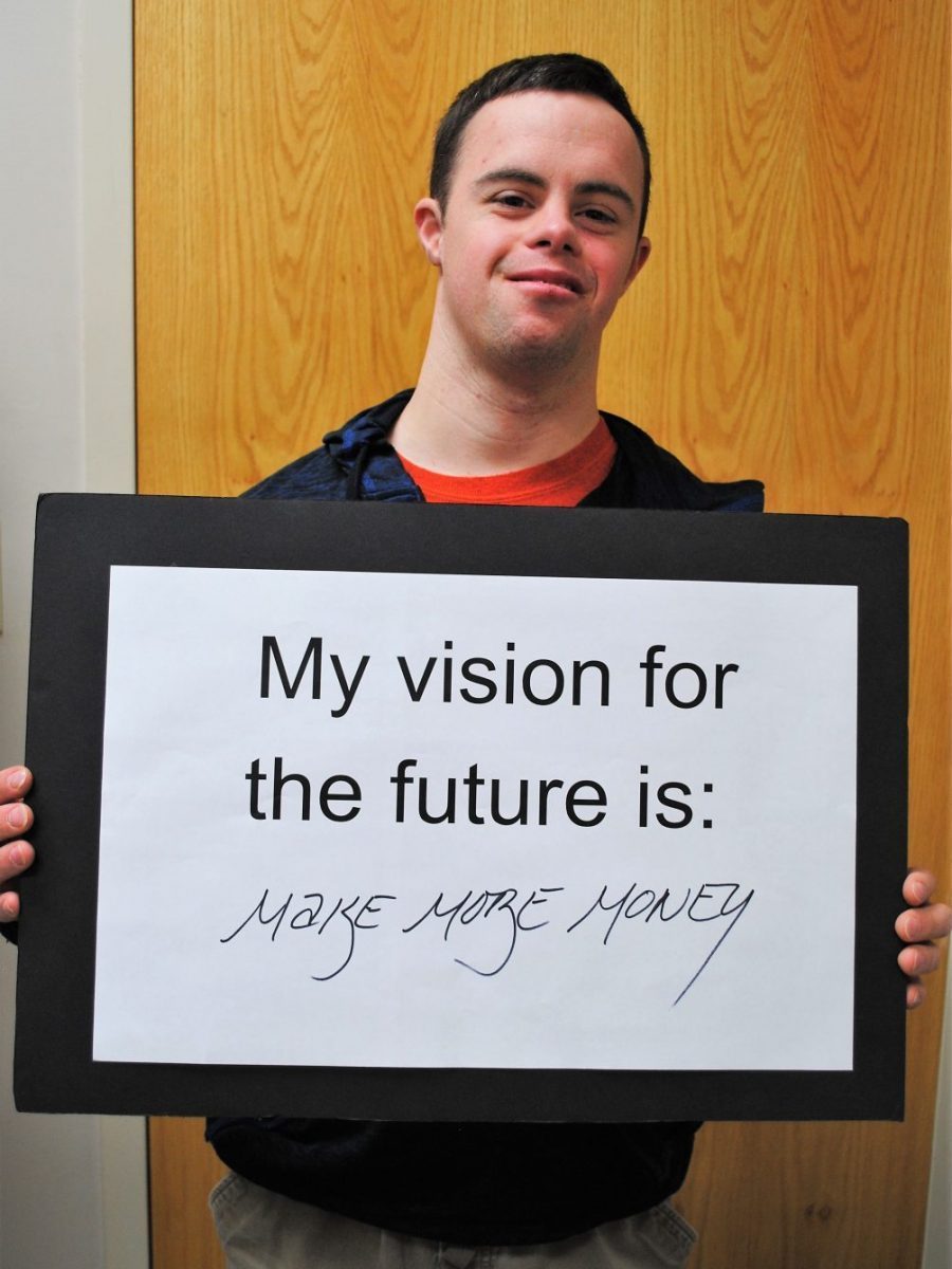 Client with poster