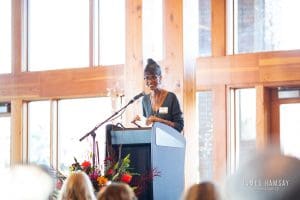 Robyne Robinson at podium